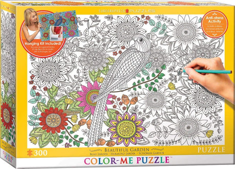 EuroGraphics Beautiful Garden Color Me Jigsaw Puzzle (300-Piece) - JCS Wildlife