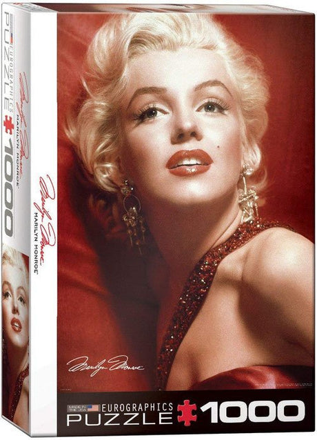 EuroGraphics Marilyn Monroe Red Portrait Jigsaw Puzzle (1000-Piece) - JCS Wildlife