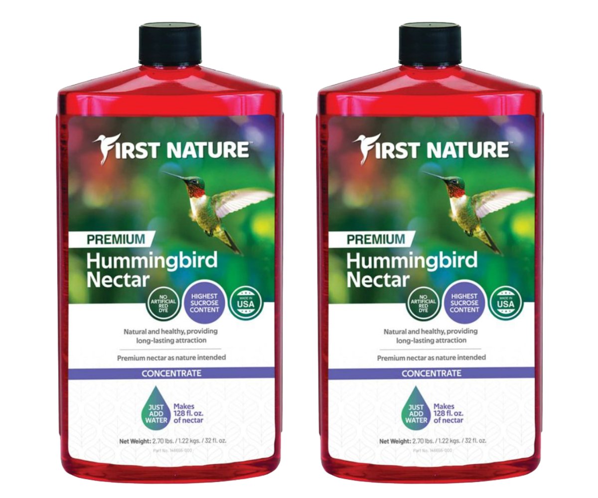 First Nature 3054 Red Hummingbird Nectar Concentrate (Makes 1 Gallon Feed) 32 oz. - JCS Wildlife