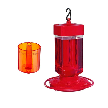 First Nature 3055 Hummingbird Nectar Feeder with First Nature 3306 Ant Barrier 32 oz. - JCS Wildlife