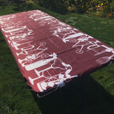 In the Breeze Happy Hour Drinks 6 Foot Fitted Tablecloth - JCS Wildlife
