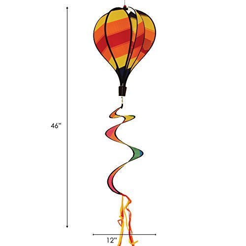 In the Breeze Hot Stripe Hot Air Balloon Wind Spinner - JCS Wildlife