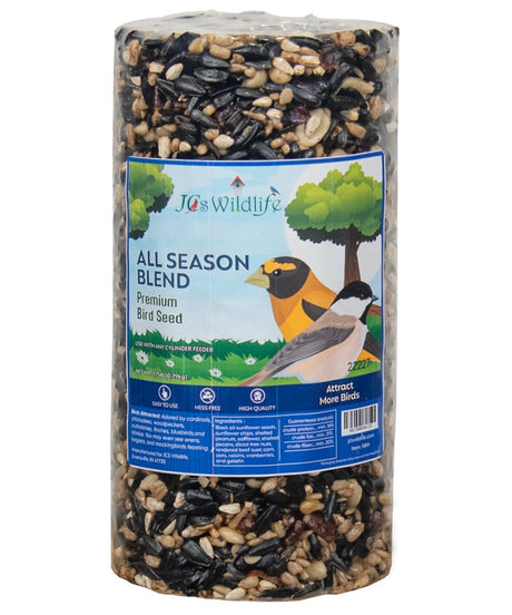 JCS Wildlife All Season Blend Premium Bird Seed Small Cylinder, 1.75 lb - JCS Wildlife