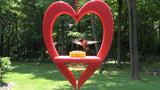 JCs Wildlife Poly Lumber Heart Hummingbird Feeder with Red Nectar DOTS - JCS Wildlife