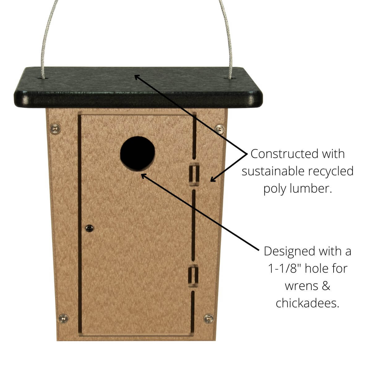 JCS Wildlife Poly Outhouse Wren House - JCS Wildlife