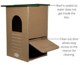 JCS Wildlife Recycled Poly Lumber Barred Owl Nesting Box - JCS Wildlife