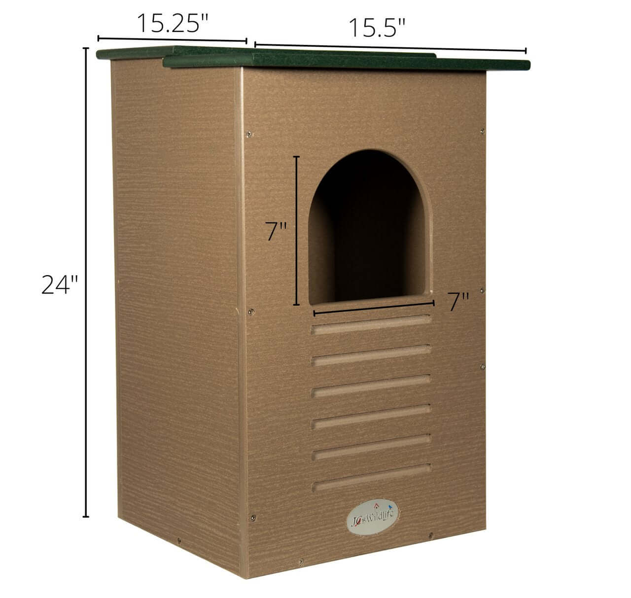 JCS Wildlife Recycled Poly Lumber Barred Owl Nesting Box