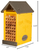 JCS Wildlife Small Poly Lumber and Pine Mason Bee House - Made in the USA - JCS Wildlife