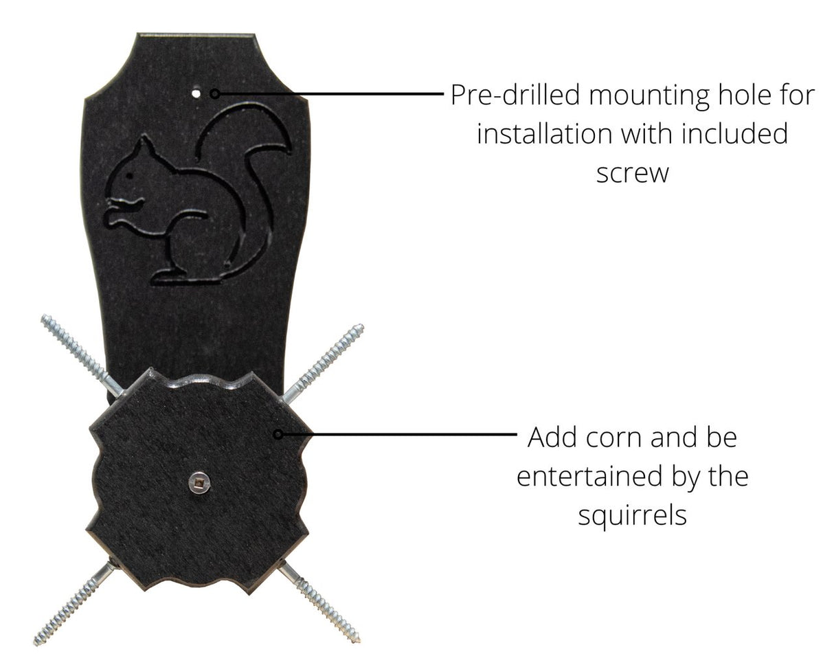 JCS Wildlife Squirrel Spinner Corn Cob Feeder - Holds 4 Dried Corn Cobs - JCS Wildlife