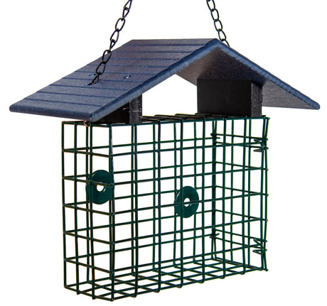 JCS Wildlife XL Suet Cage with Recycled Poly Lumber Roof - JCS Wildlife