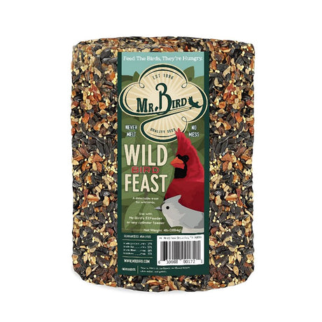 Mr. Bird Wild Bird Feast Large Wild Bird Seed Cylinder 4 lbs. (1, 2, 4 and 6 Packs) - JCS Wildlife