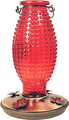 Perky-Pet Hummingbird 16 oz. Glass Nectar Feeder 4 ports Perky-Pet Hummingbird 16 oz. Glass Nectar Feeder 4 ports
