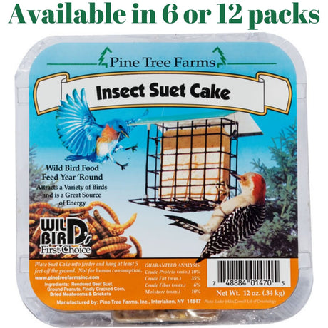 Pine Tree Farms Insect Suet Cakes 12 oz. (6 or 12 Packs) - JCS Wildlife