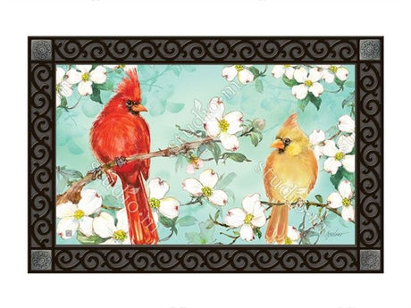 Studio M Cardinals in Spring MatMate Doormat - JCS Wildlife