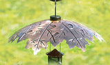 Woodlink Brushed Copper 18" Oak Leaf Bird Feeder Weather Shield, COPLEAF18 - JCS Wildlife